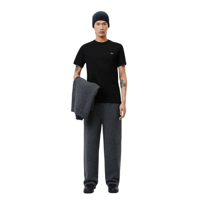 Black - Side - Lacoste Mens Plain T-Shirt