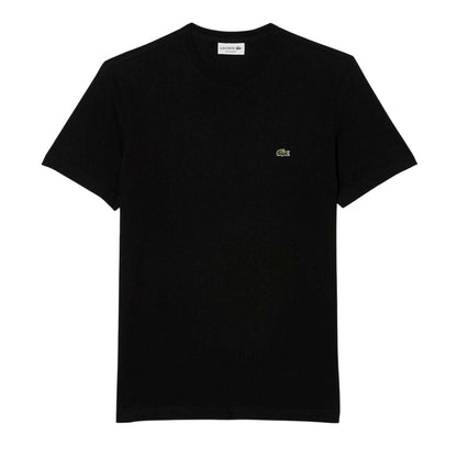 Black - Front - Lacoste Mens Plain T-Shirt