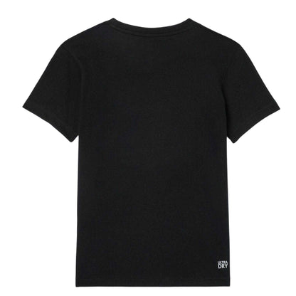 Black - Back - Lacoste Childrens-Kids Oversized Sport T-Shirt