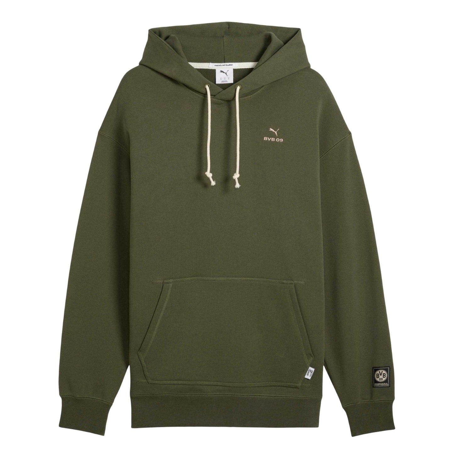Green - Front - Puma Mens MMQ Borussia Dortmund Hoodie