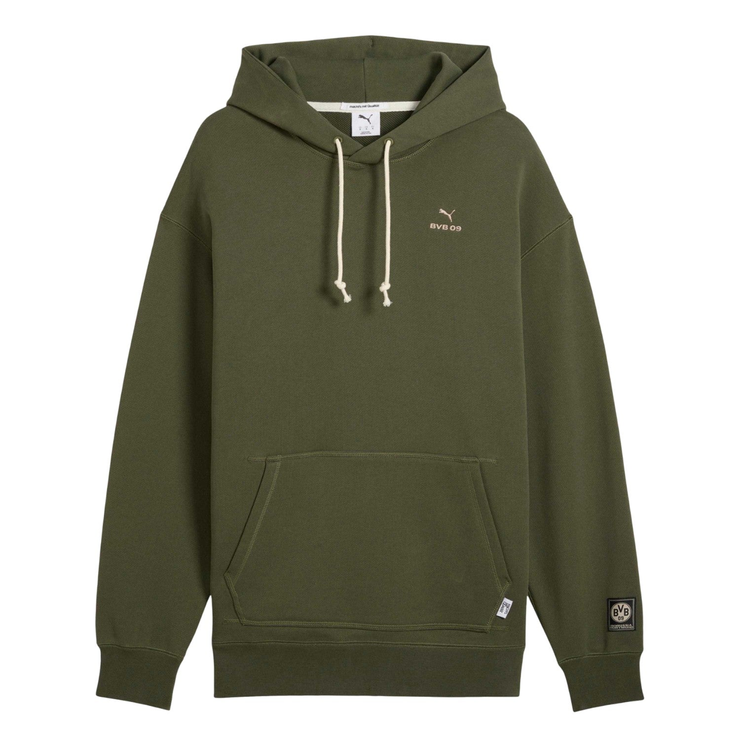 Green - Front - Puma Mens MMQ Borussia Dortmund Hoodie