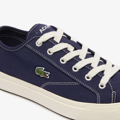 Navy-White - Close up - Lacoste Mens Backcourt Trainers