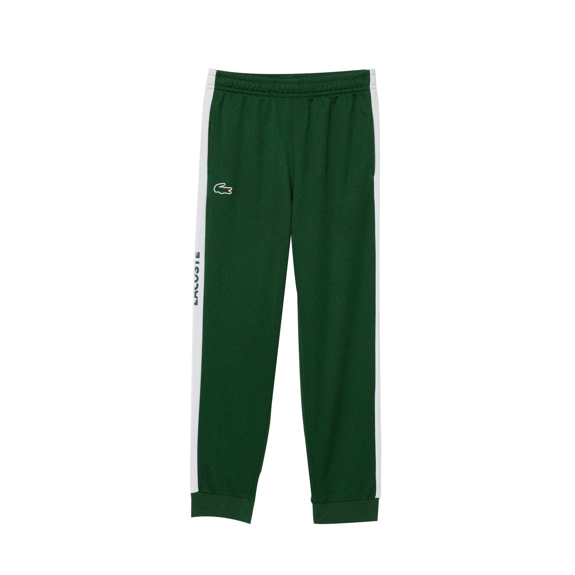 Green-White - Side - Lacoste Childrens-Kids Tennis Tracksuit
