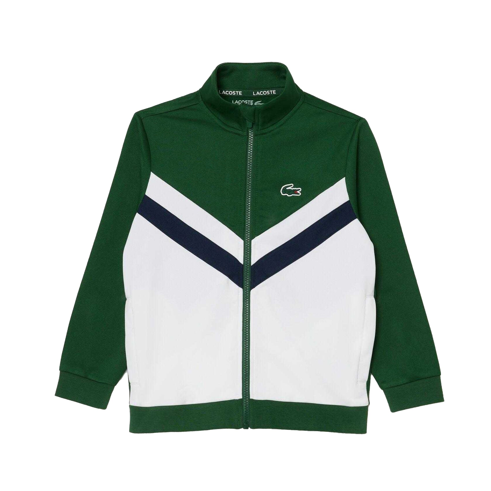 Green-White - Front - Lacoste Childrens-Kids Tennis Tracksuit