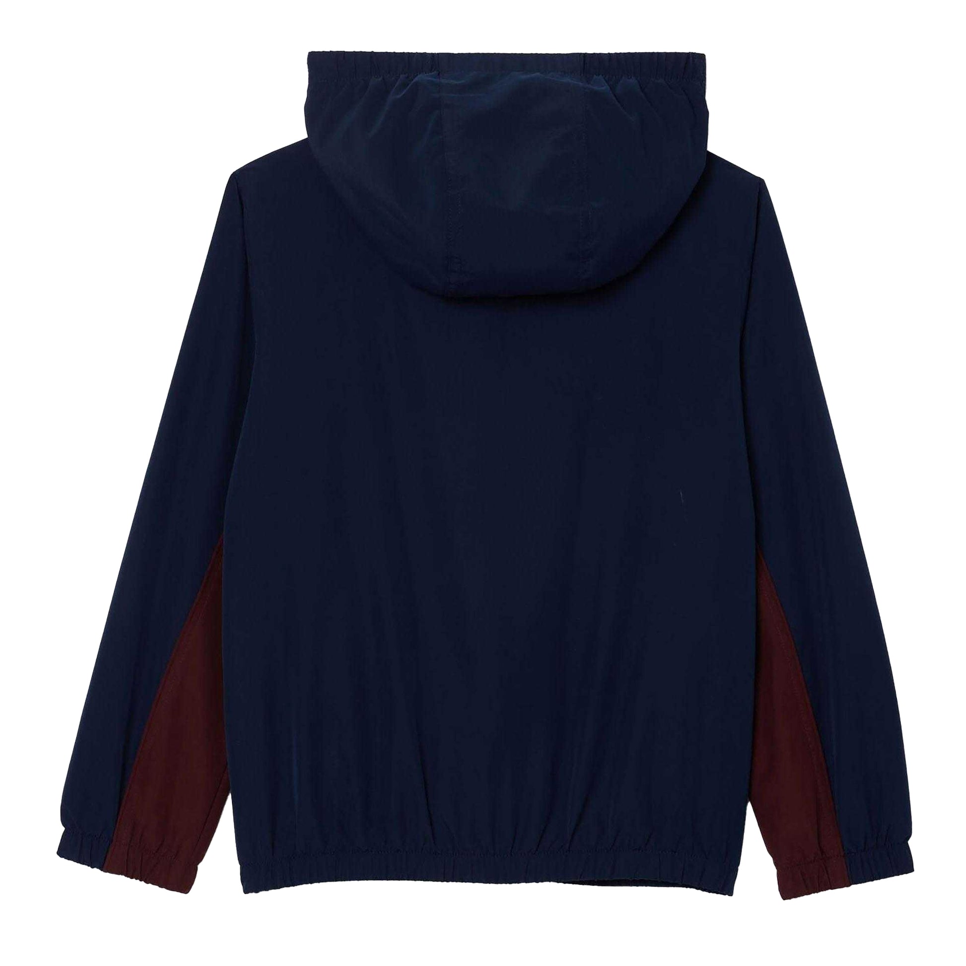 Navy - Back - Lacoste Boys Embroidered Logo Hooded Jacket