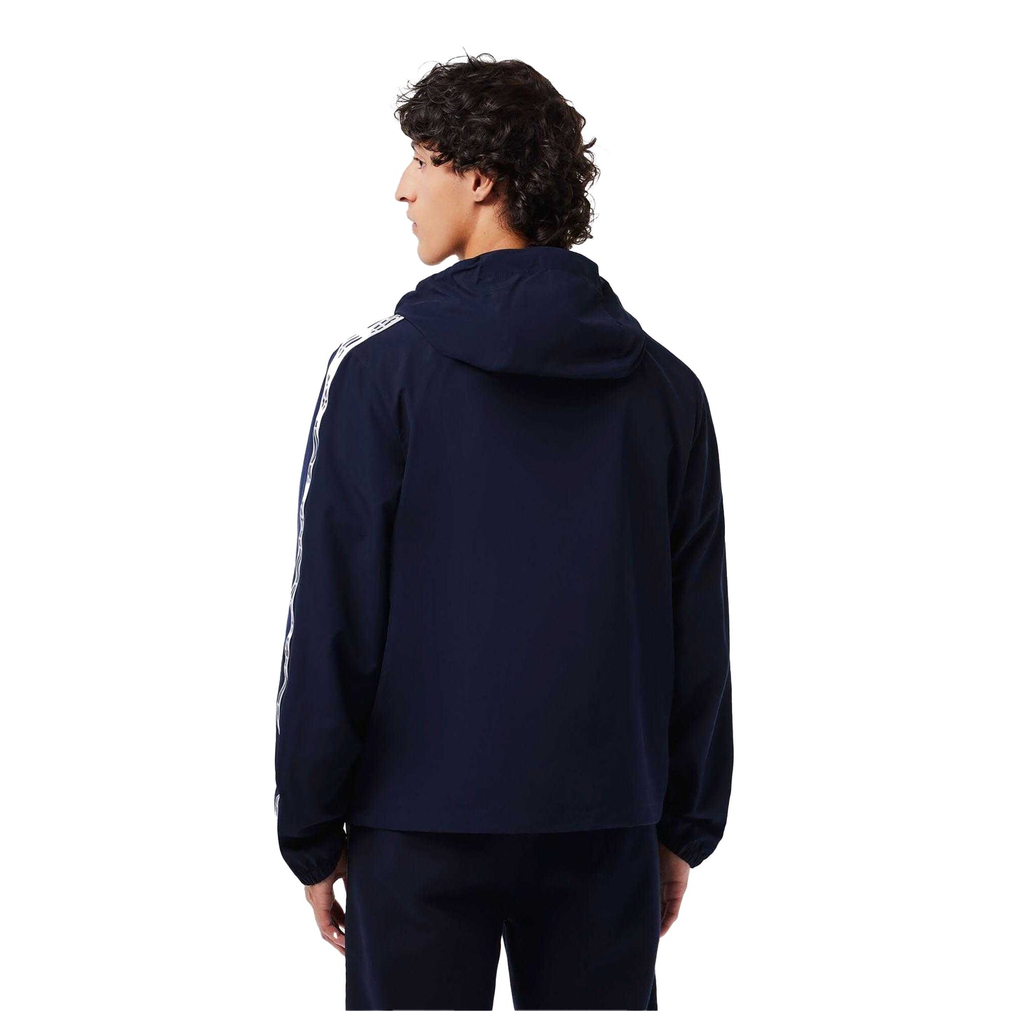 Navy - Back - Lacoste Mens Recycled Polyester Track Jacket