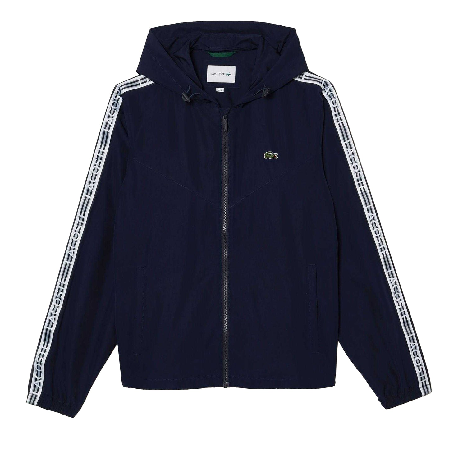 Navy - Front - Lacoste Mens Recycled Polyester Track Jacket