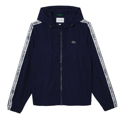 Navy - Front - Lacoste Mens Recycled Polyester Track Jacket