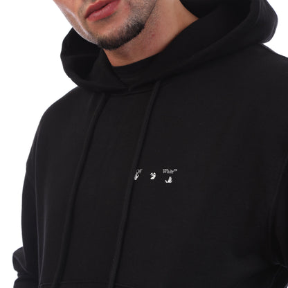 Black - Lifestyle - Off White Mens Caravaggio Back Print Hoodie