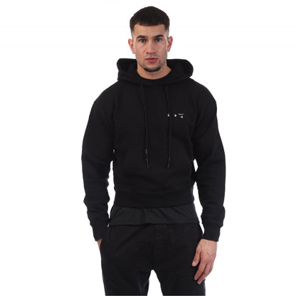 Black - Front - Off White Mens Caravaggio Back Print Hoodie