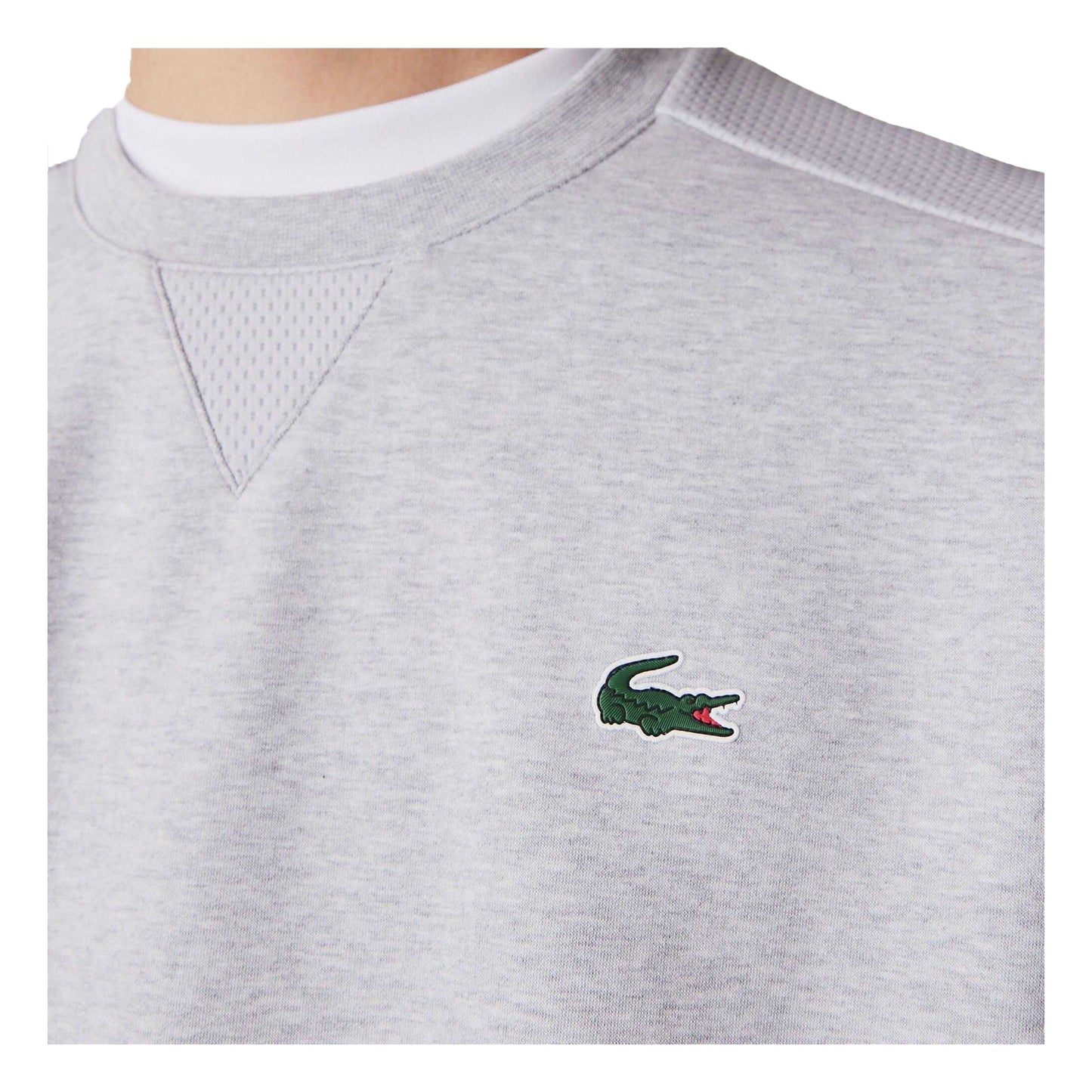 Grey - Side - Lacoste Mens Crew Neck Sweatshirt
