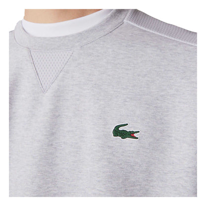 Grey - Side - Lacoste Mens Crew Neck Sweatshirt