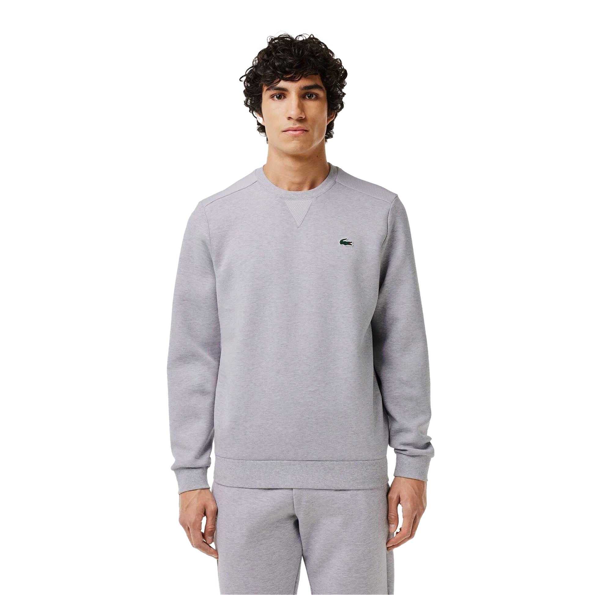 Grey - Pack Shot - Lacoste Mens Crew Neck Sweatshirt