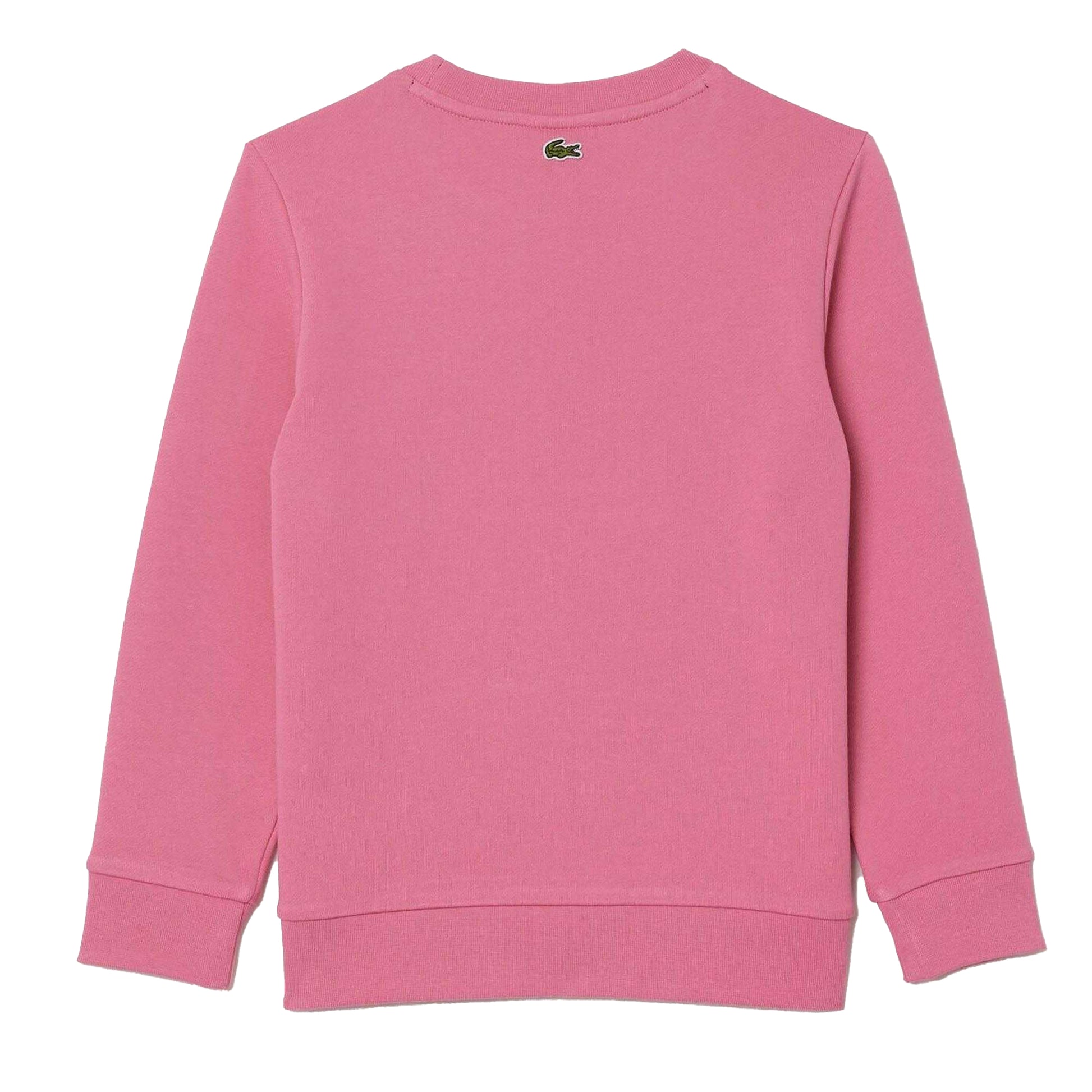 Pink - Back - Lacoste Childrens-Kids Signature Print Sweatshirt