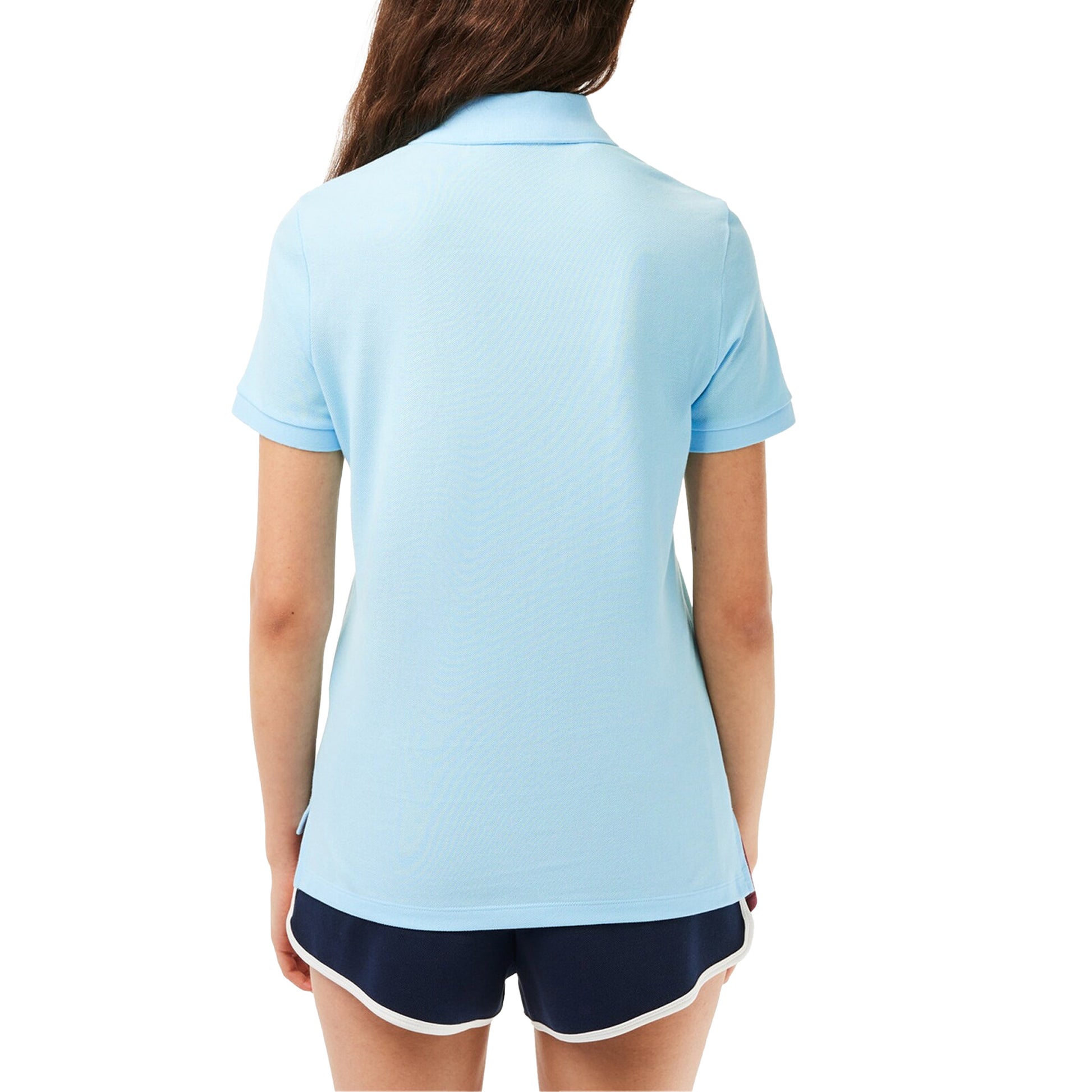 Blue - Back - Lacoste Womens-Ladies Petite Polo Shirt