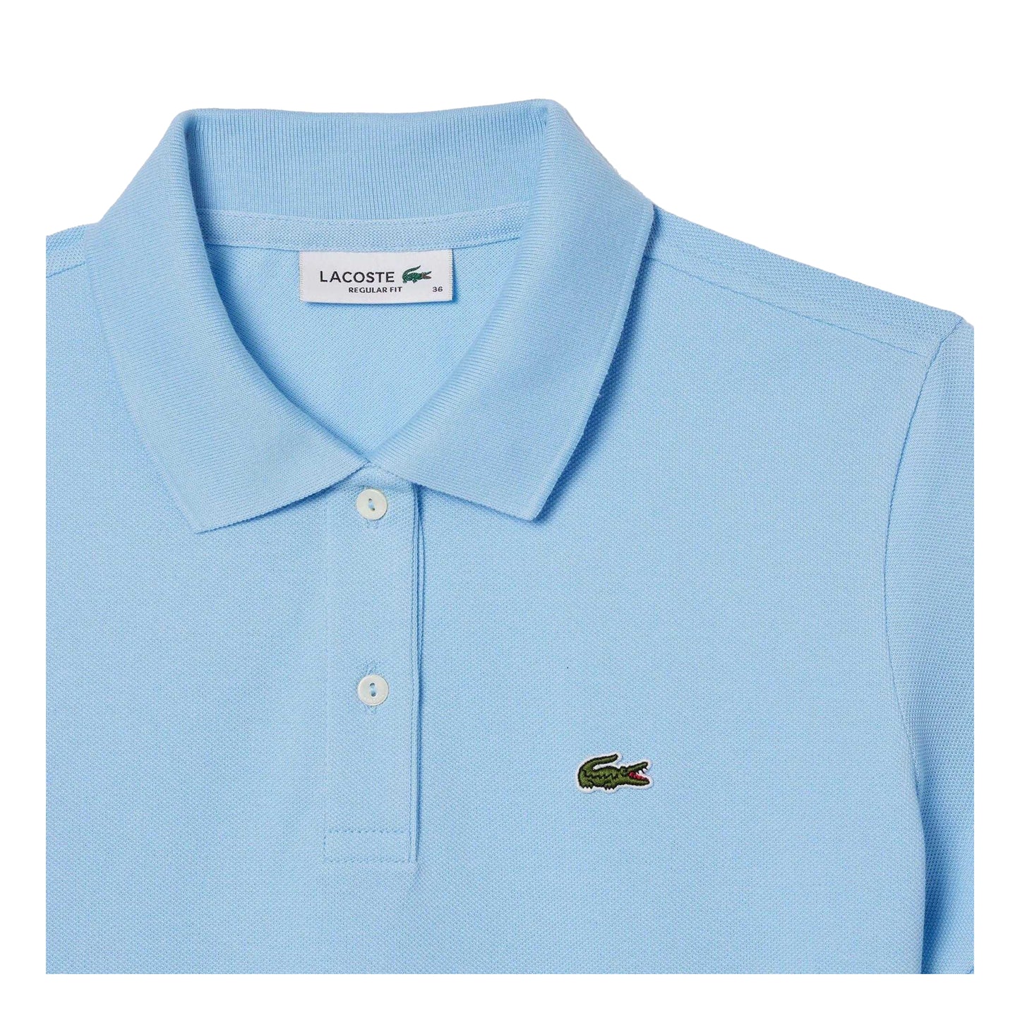 Blue - Side - Lacoste Womens-Ladies Petite Polo Shirt