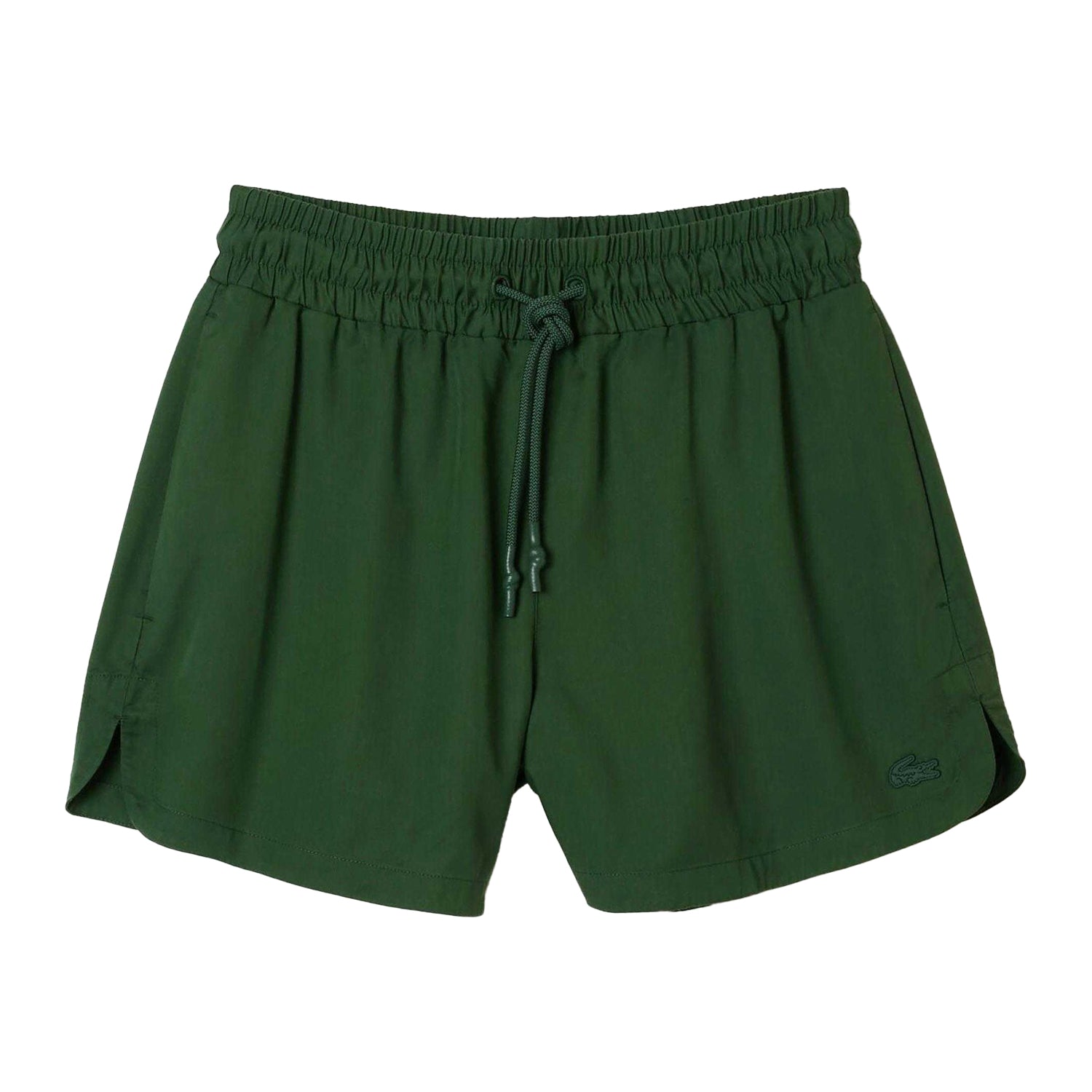 Green - Front - Lacoste Womens-Ladies Fluid Lyocell Shorts