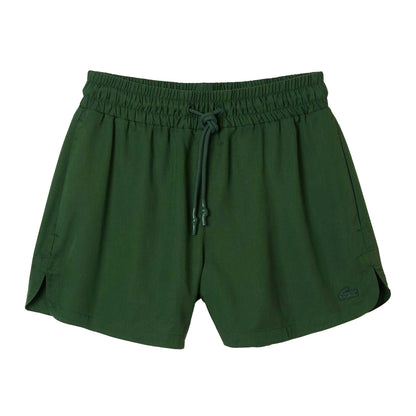 Green - Front - Lacoste Womens-Ladies Fluid Lyocell Shorts