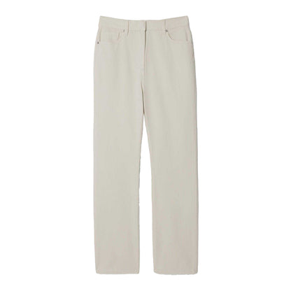 Grey - Front - Lacoste Womens-Ladies Twill 5 Pockets Trousers
