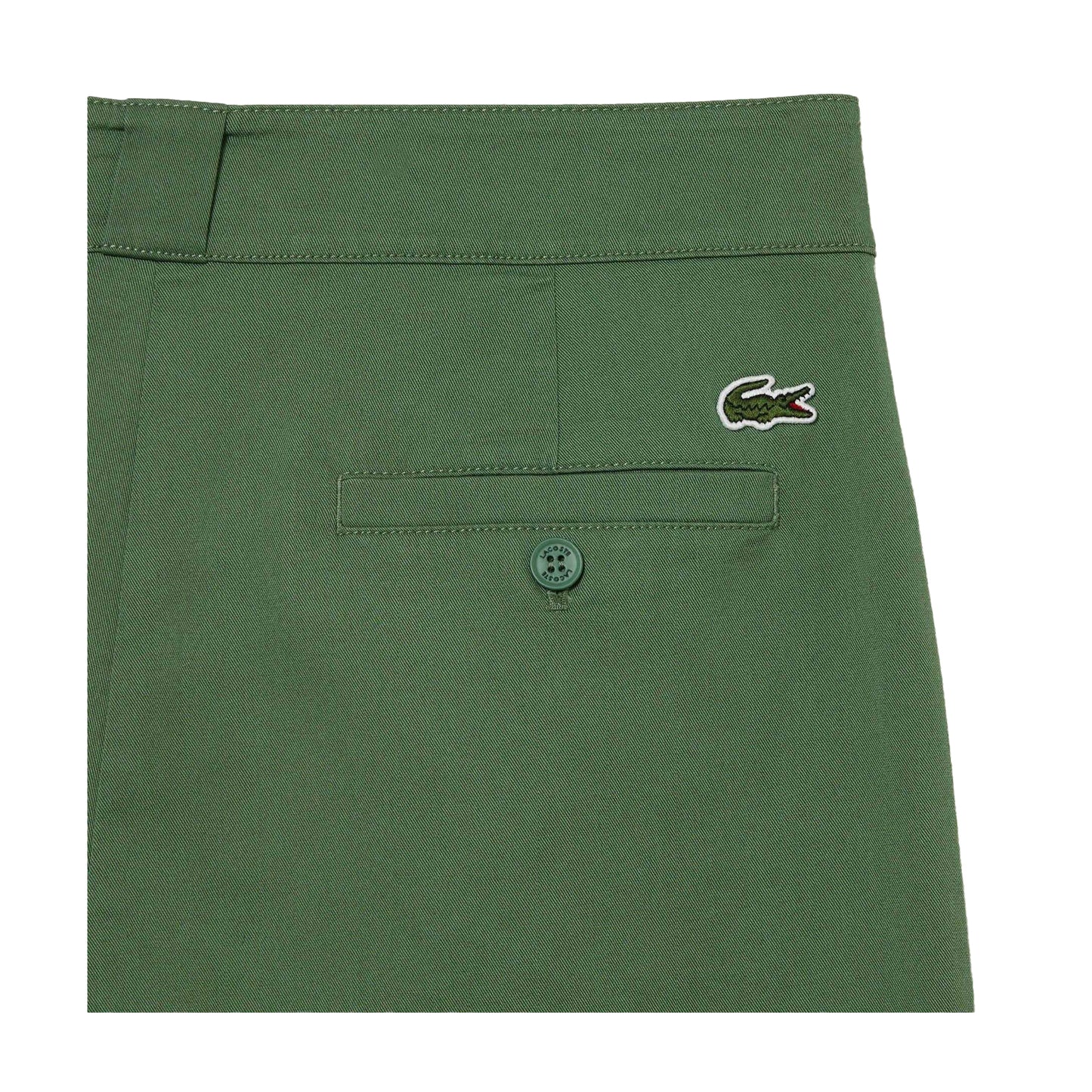 Green - Back - Lacoste Womens-Ladies Gabardine Stretch Chinos