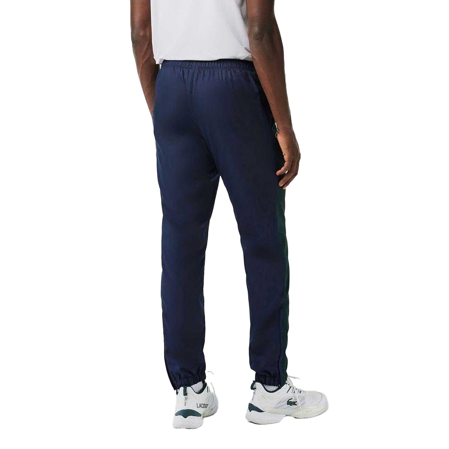 Green - Back - Lacoste Mens Regular Tracksuit Bottoms