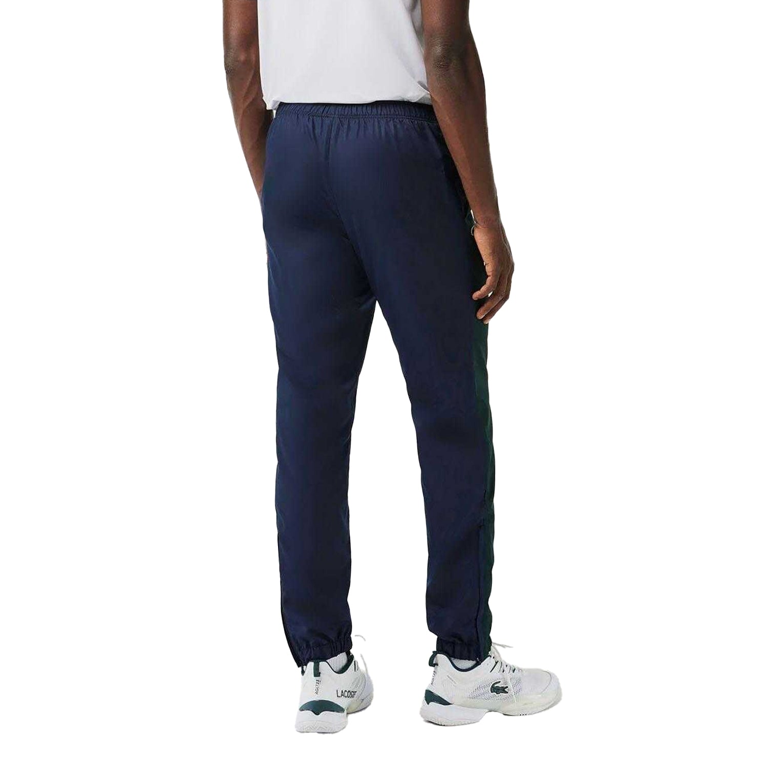 Green - Back - Lacoste Mens Regular Tracksuit Bottoms