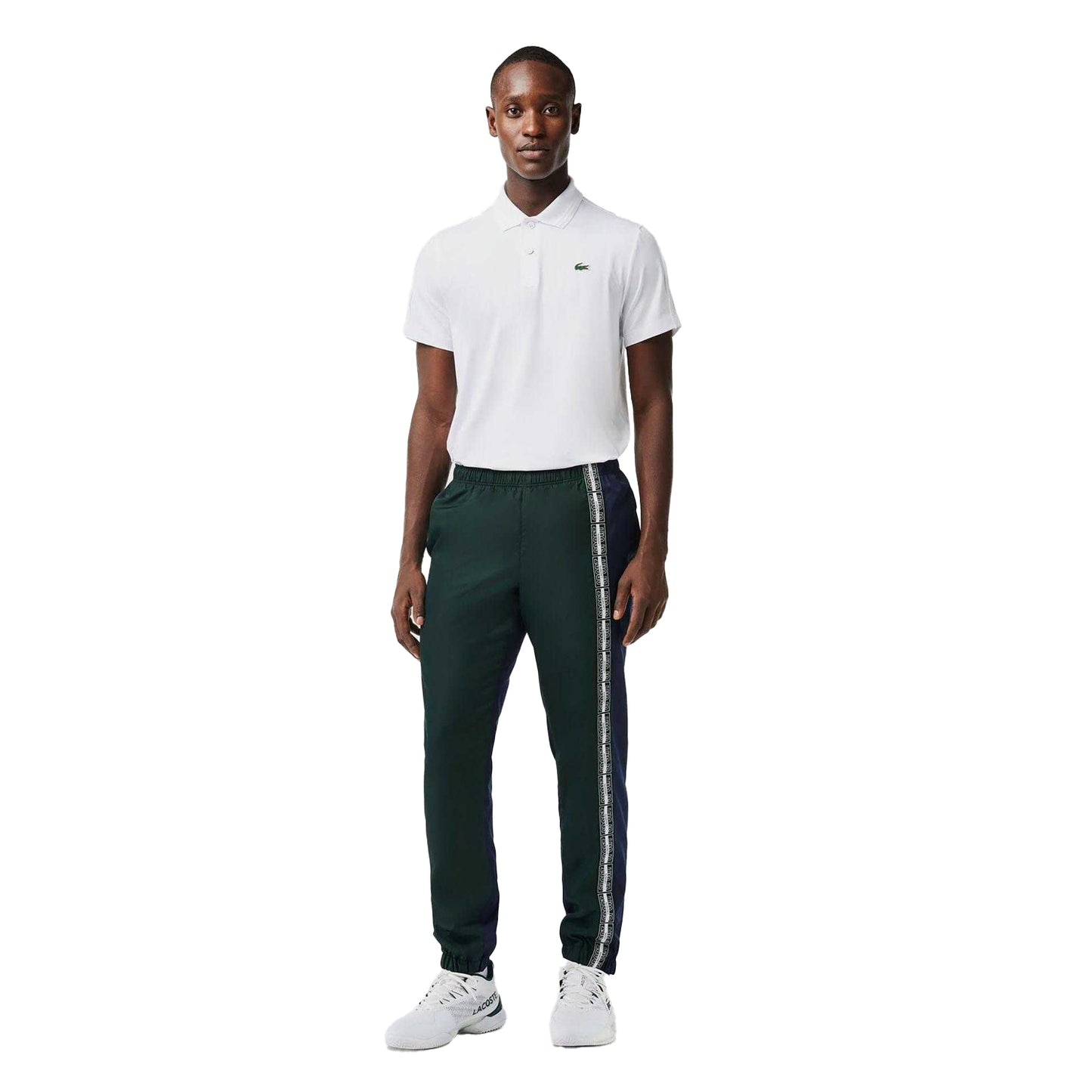 Green - Side - Lacoste Mens Regular Tracksuit Bottoms