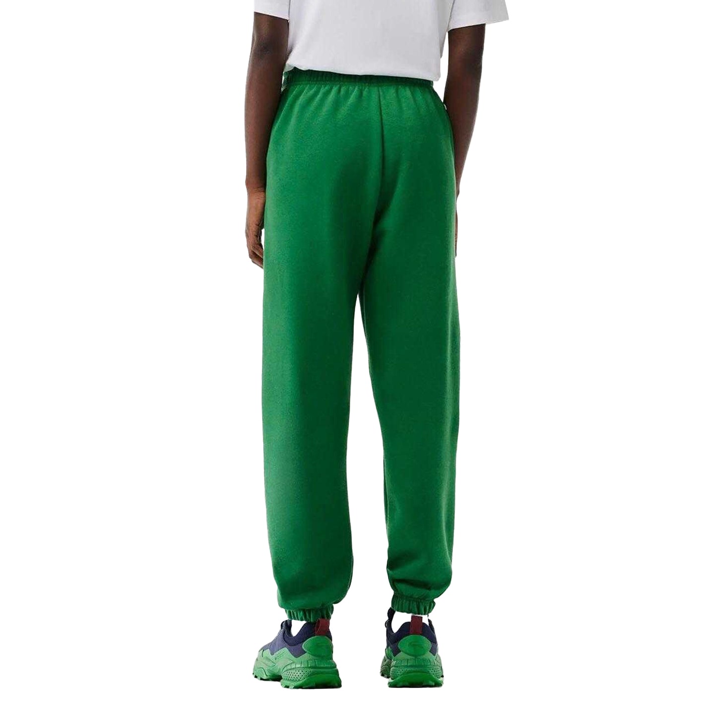 Green - Back - Lacoste Womens-Ladies Logo Jogging Bottoms