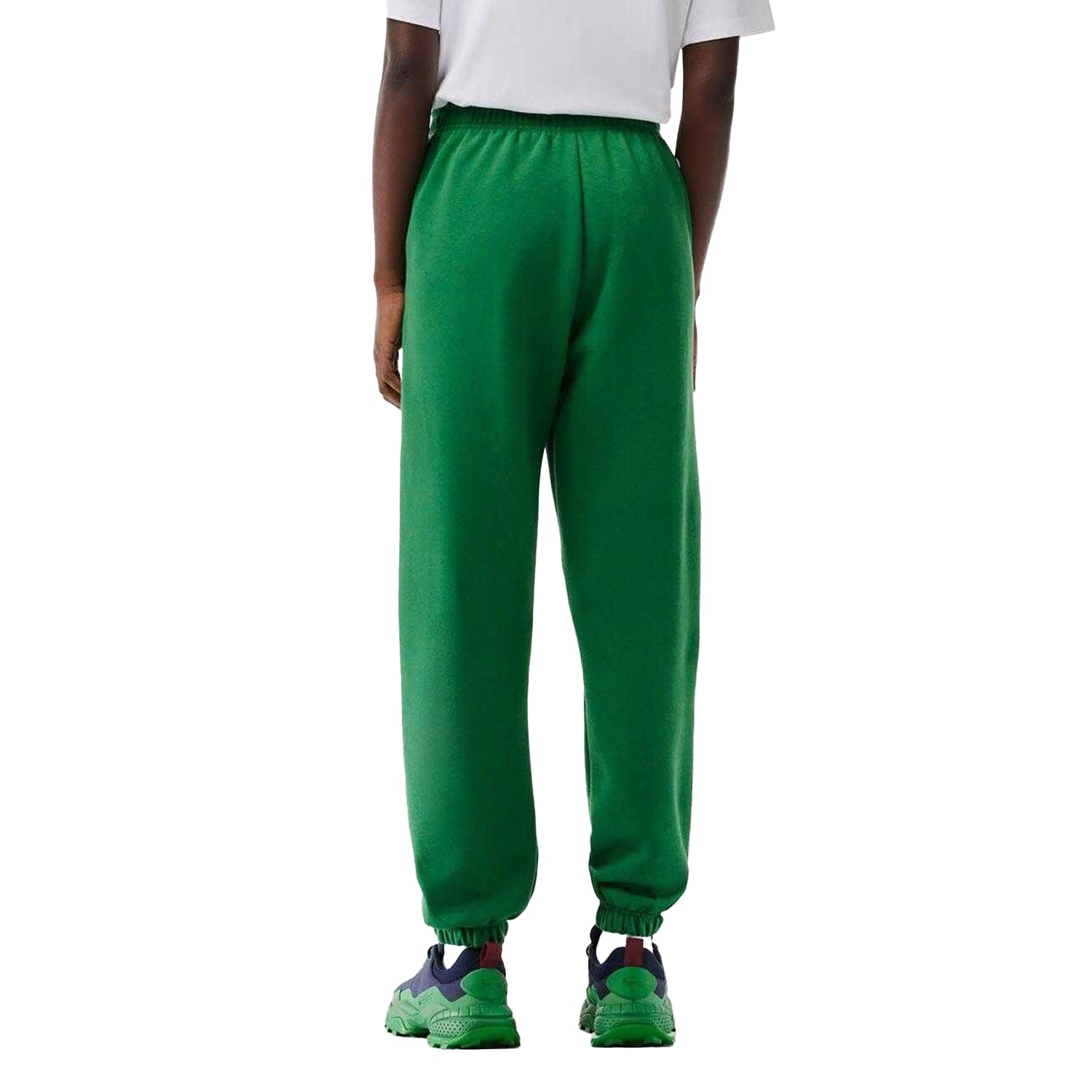 Green - Back - Lacoste Womens-Ladies Logo Jogging Bottoms
