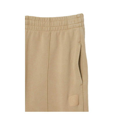 Cream - Back - Lacoste Womens-Ladies Badge Jogging Bottoms