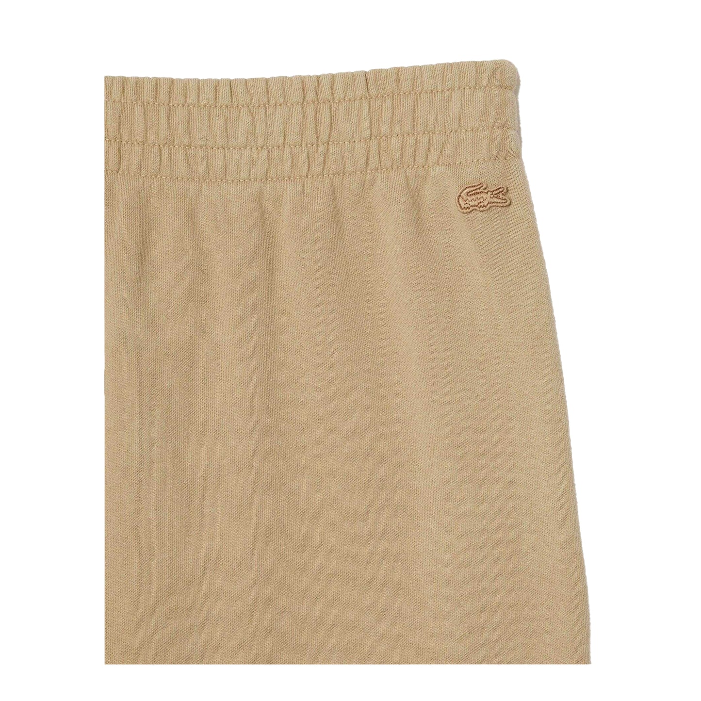 Cream - Side - Lacoste Womens-Ladies Badge Jogging Bottoms