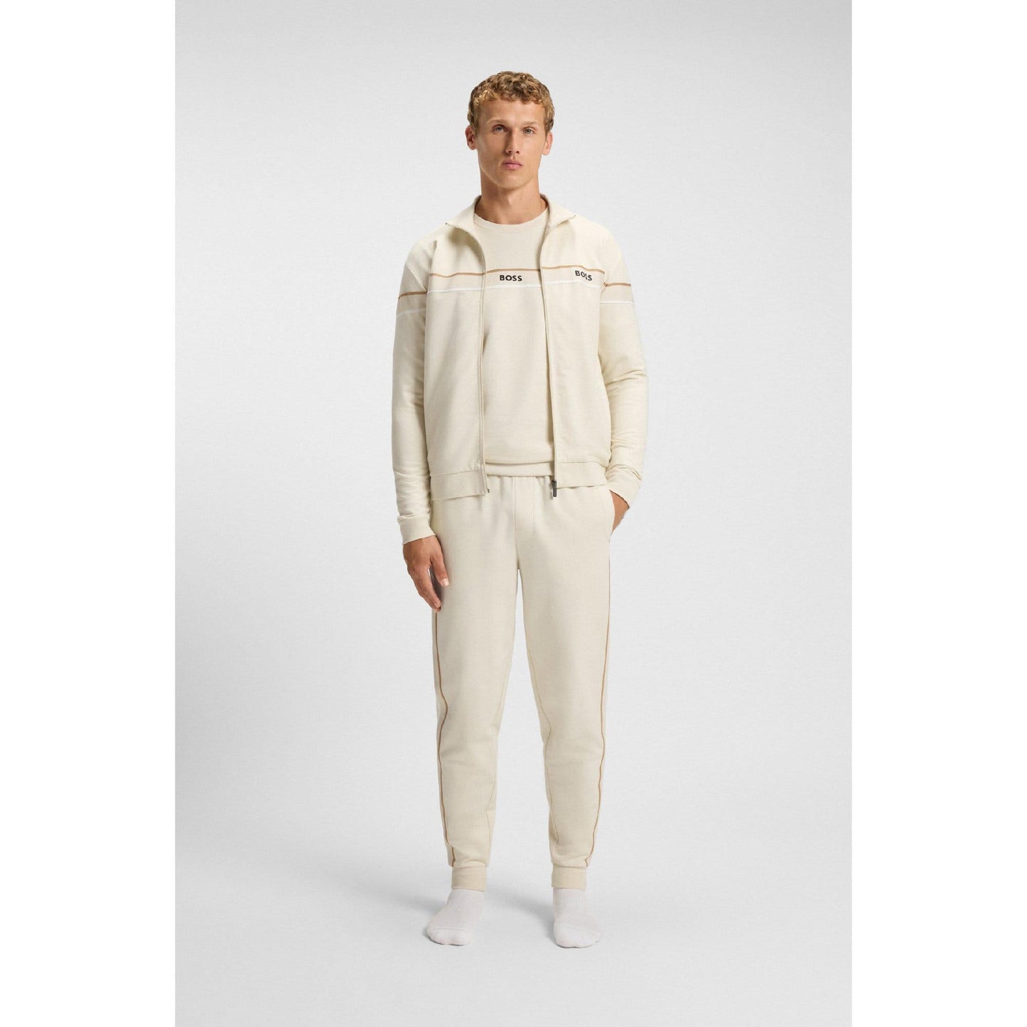 White - Lifestyle - Hugo Boss Unisex Adult Iconic Tracksuit Bottoms