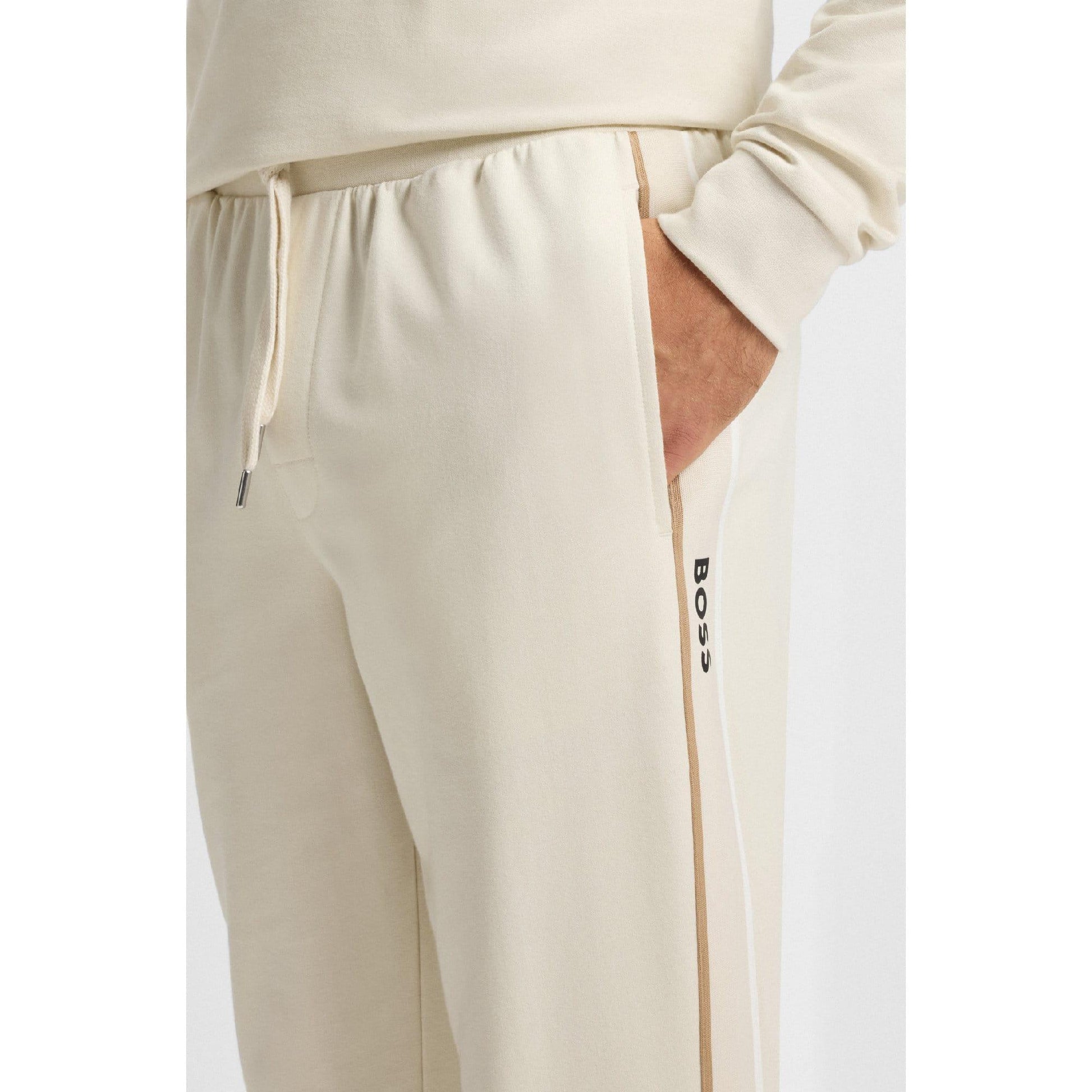 White - Pack Shot - Hugo Boss Unisex Adult Iconic Tracksuit Bottoms