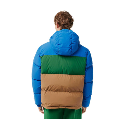 Multicoloured - Back - Lacoste Mens Embroidered Logo Down Jacket