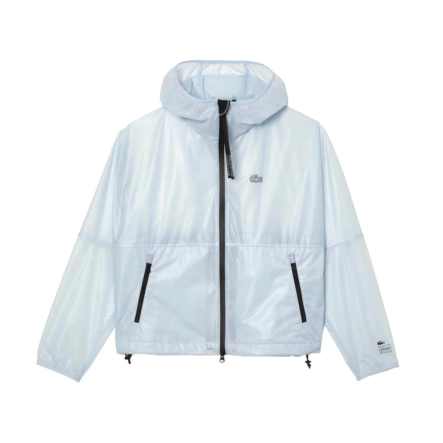 Blue - Front - Lacoste Womens-Ladies Transparent Wind Jacket