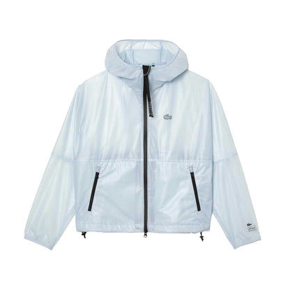 Blue - Front - Lacoste Womens-Ladies Transparent Wind Jacket