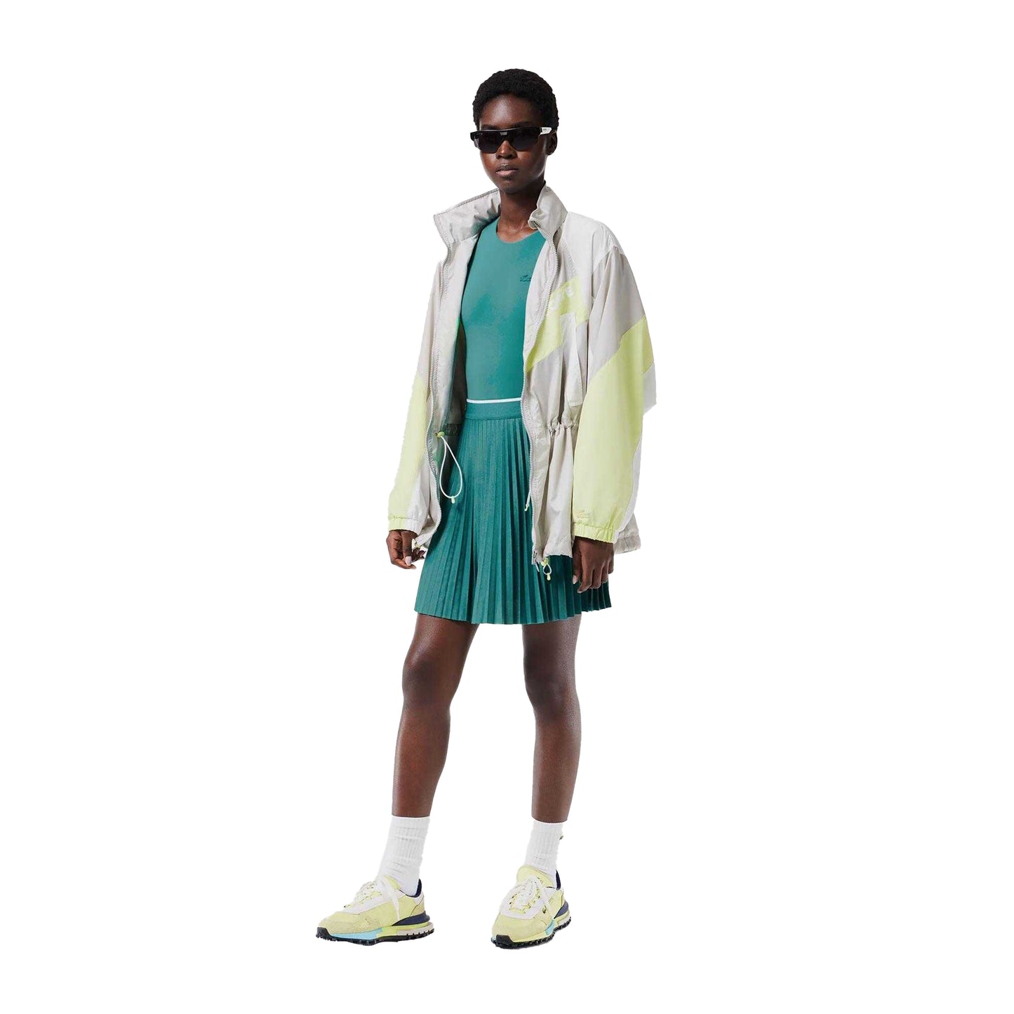Green - Lifestyle - Lacoste Womens-Ladies Pleated Elasticated Waist Skirt