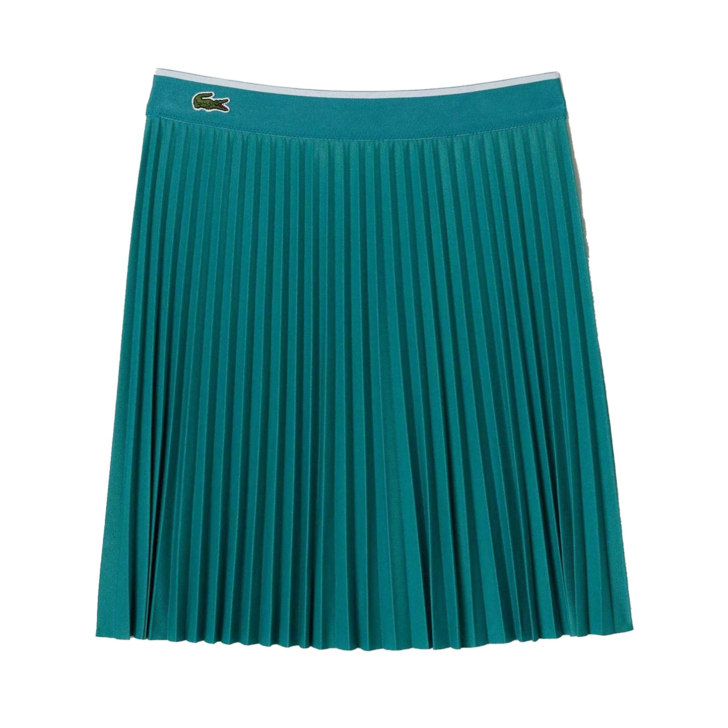 Green - Front - Lacoste Womens-Ladies Pleated Elasticated Waist Skirt