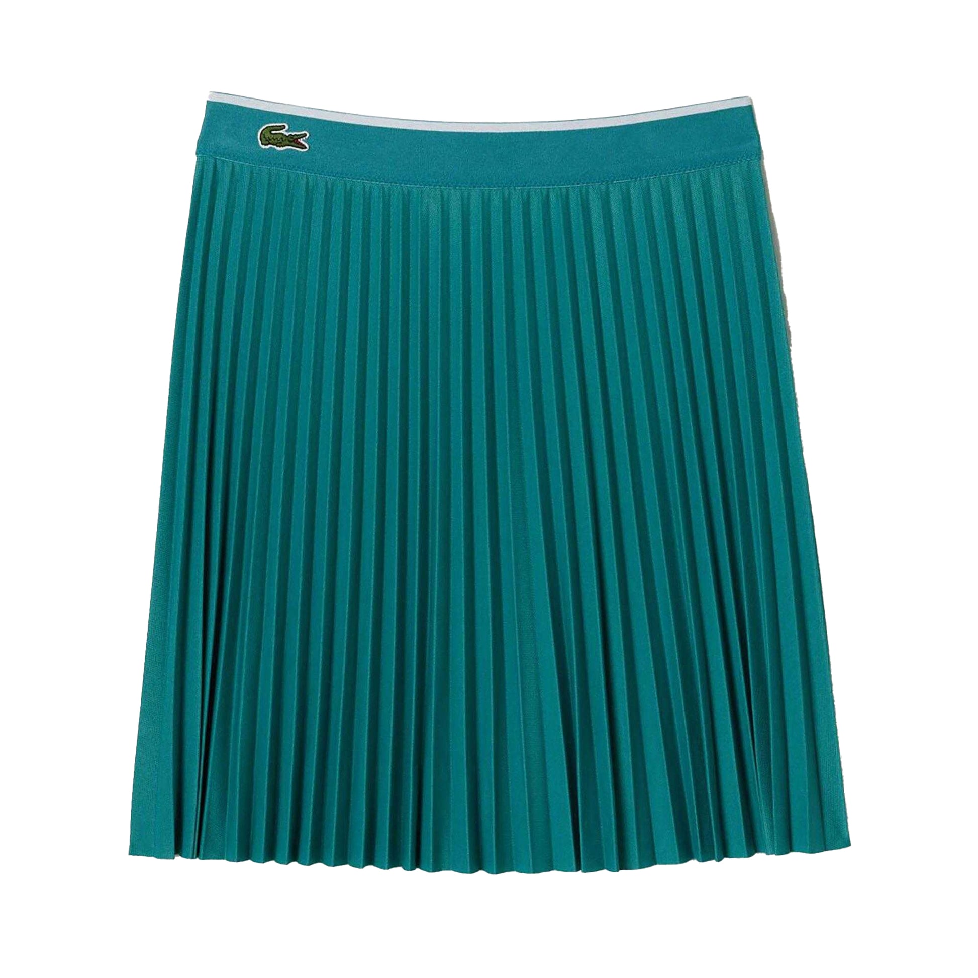 Green - Front - Lacoste Womens-Ladies Pleated Elasticated Waist Skirt