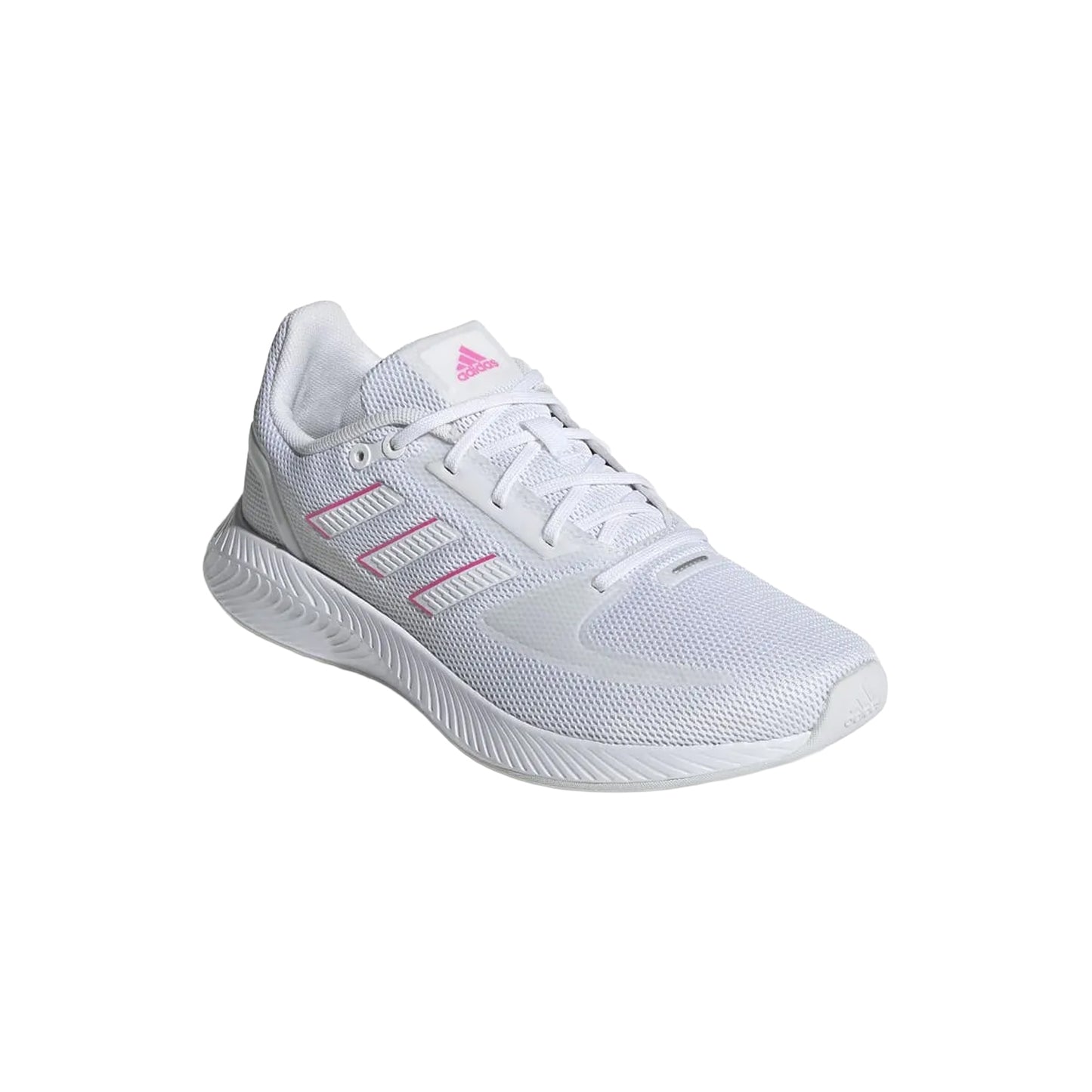 White - Front - Adidas Womens-Ladies Falcon 2.0 Running Trainers