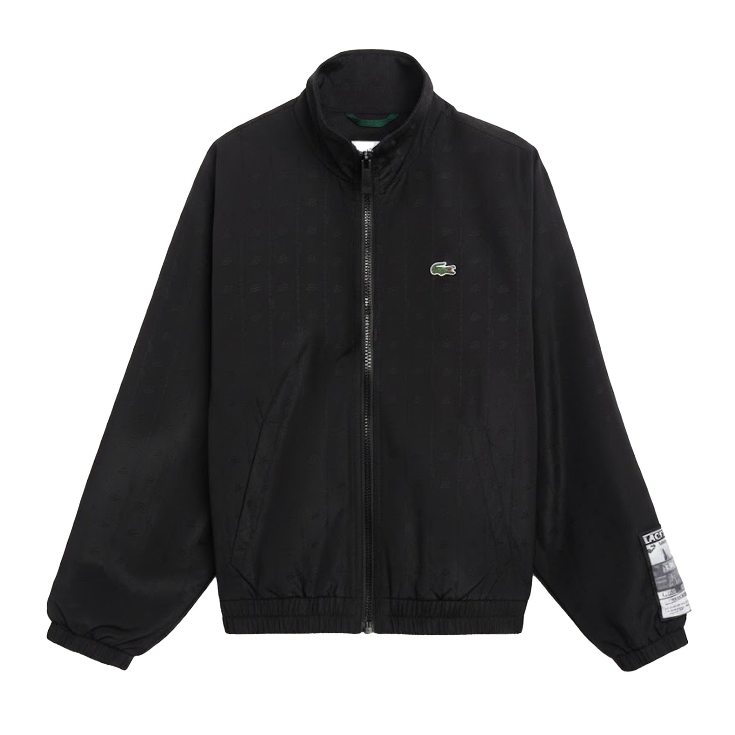 Black - Front - Lacoste Mens Cropped Track Jacket