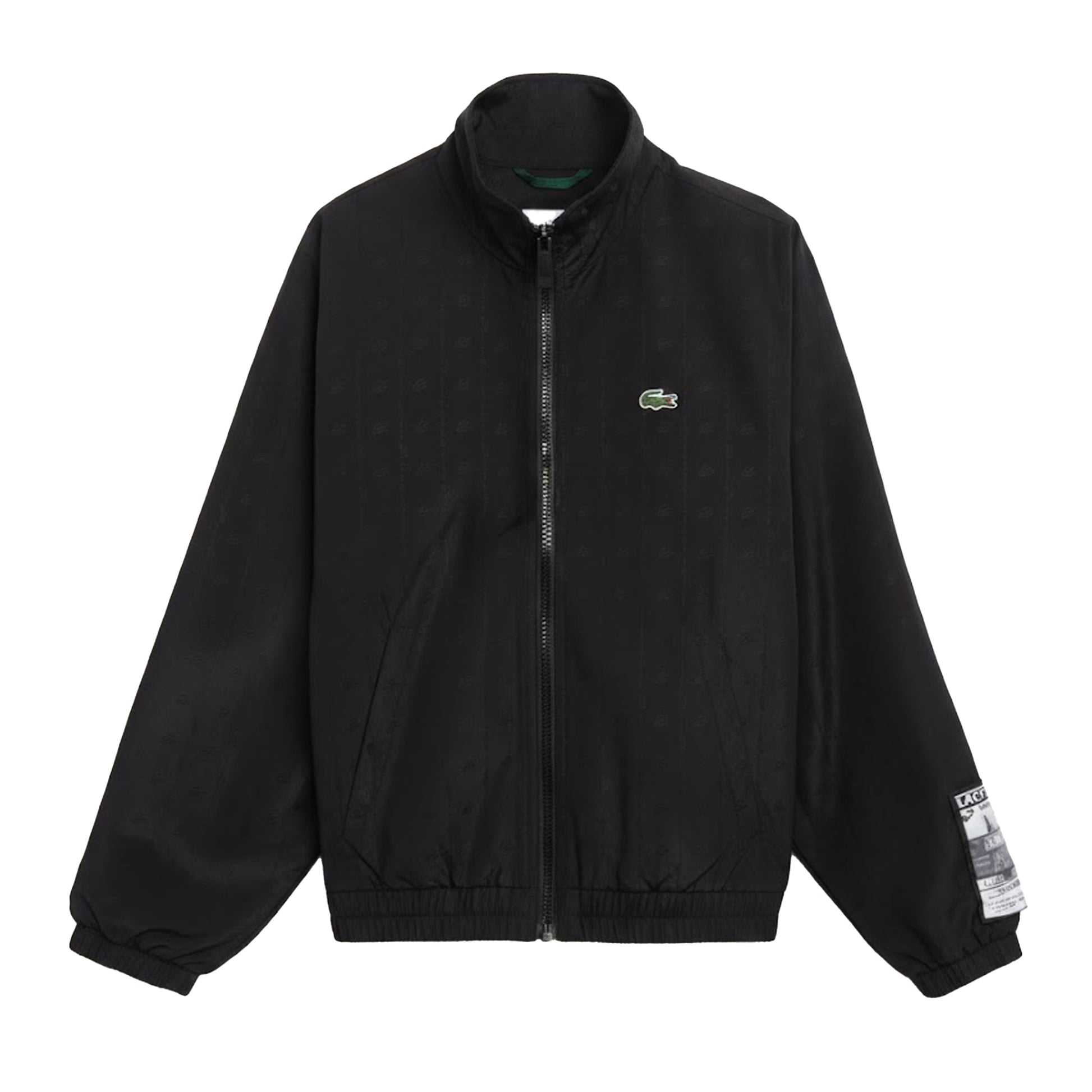 Black - Front - Lacoste Mens Cropped Track Jacket