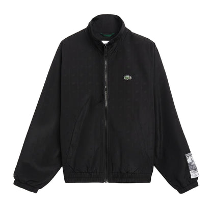 Black - Front - Lacoste Mens Cropped Track Jacket