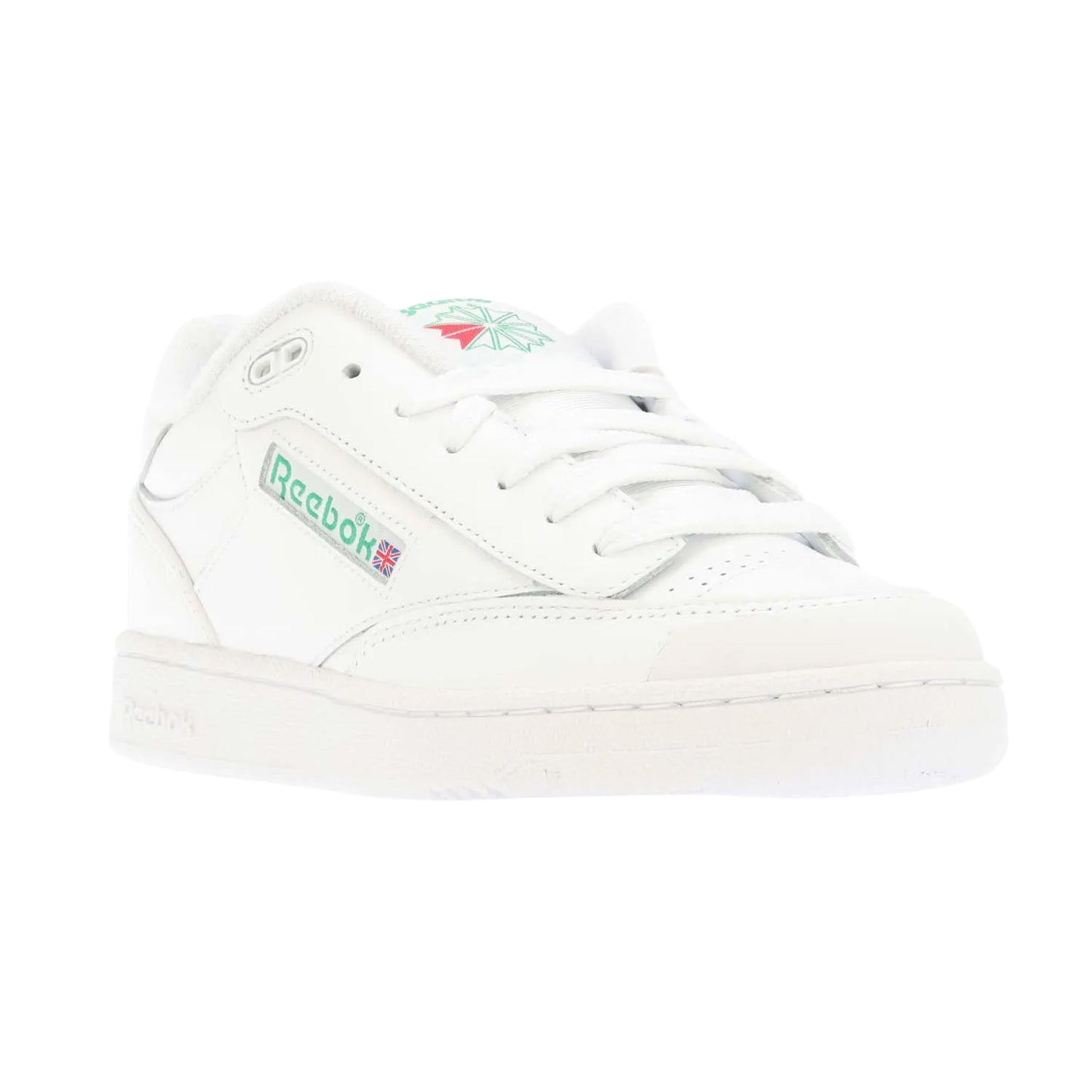 White-Green - Front - Reebok Unisex Adult Beams X Club C Bulc Leather Trainers