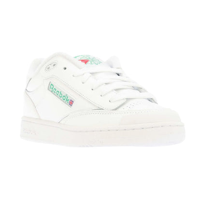 White-Green - Front - Reebok Unisex Adult Beams X Club C Bulc Leather Trainers