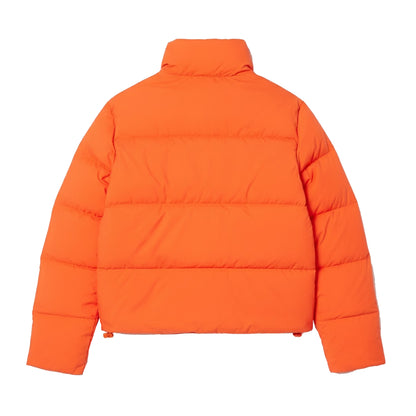 Orange - Back - Lacoste Womens-Ladies Hooded Relaxed Fit Down Jacket