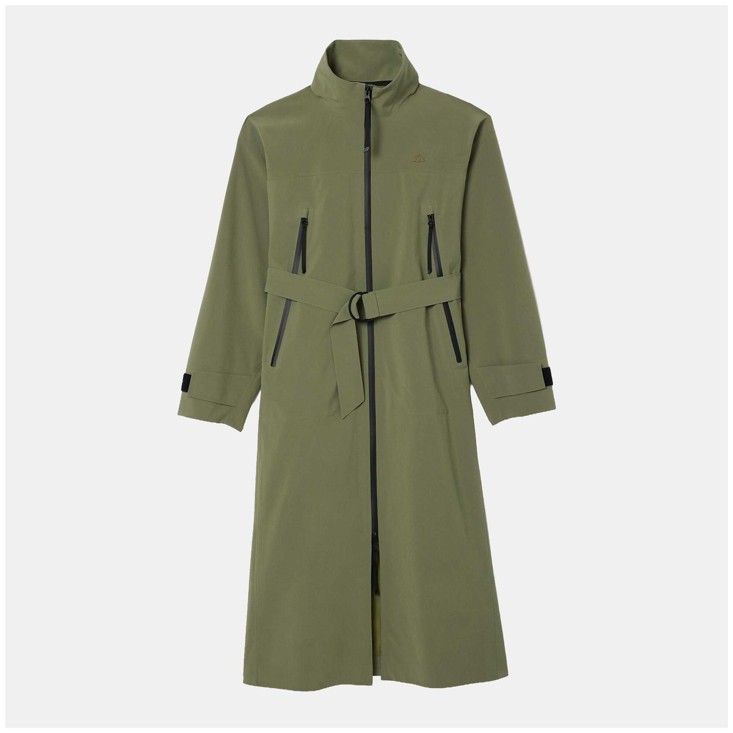 Khaki - Front - Lacoste Womens-Ladies Water Repellent Oversized Jacket