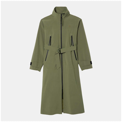 Khaki - Front - Lacoste Womens-Ladies Water Repellent Oversized Jacket