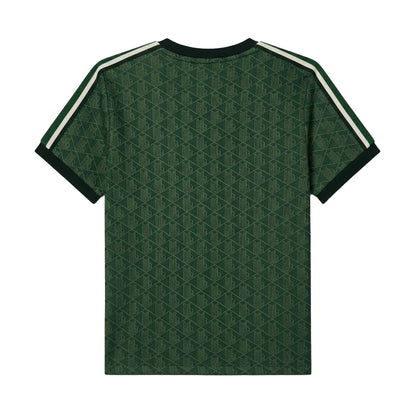 Green - Back - Lacoste Womens-Ladies Monogram Jacquard Slim T-Shirt