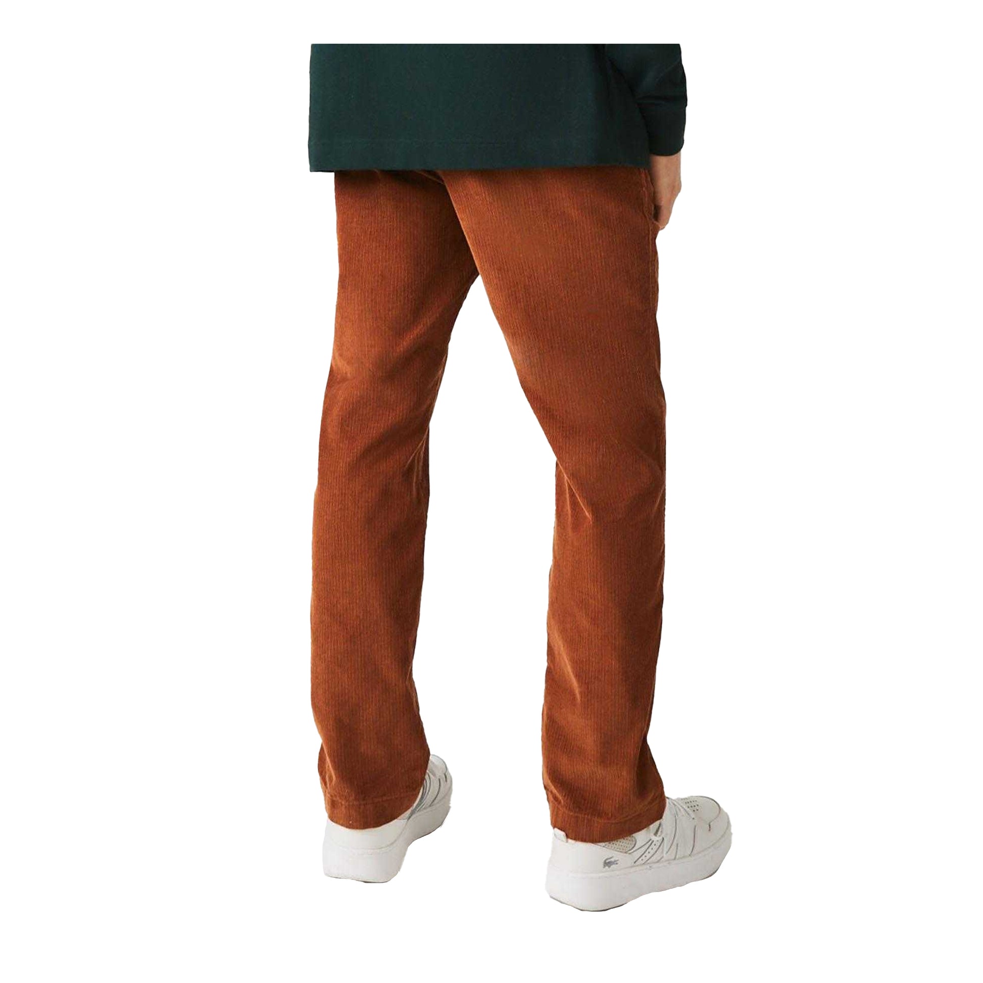 Brown - Back - Lacoste Mens Straight Chinos
